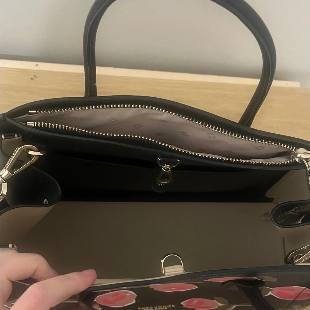 Kate Spade Black and Pink Floral Satchel - Picture 2 of 5
